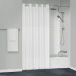 Protect360° Boxed Stripe Shower Curtain, Hook Free, Antimicrobial, Polyester, 71x80, Beige